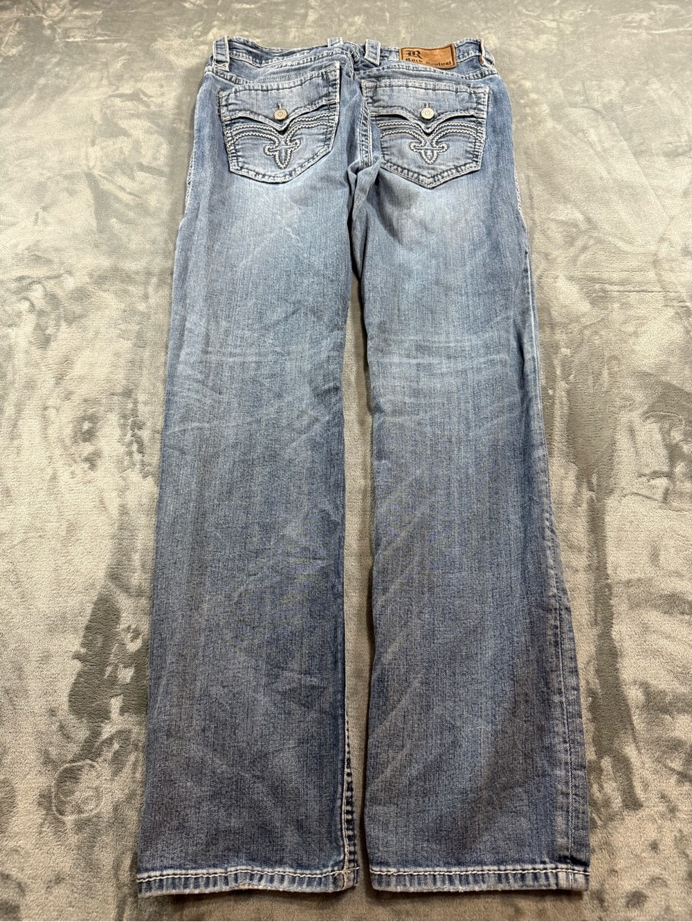 Rock Revival Men’s Jeans Kyle Straight Y2K Embroidered Rock Revival Size 33